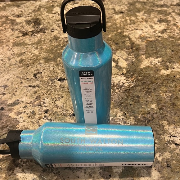 Corkcicle Iridescent Blue Sport Canteen 20oz. Brand New! South Walton Florida - Picture 4 of 6
